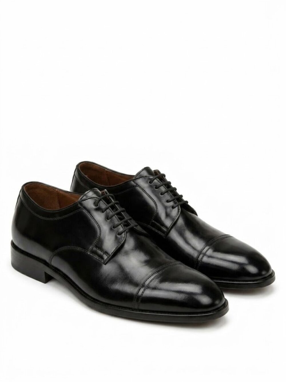 Dack’s Uptown Hand Bench Made Derby Shoes Black Cap Toe Dress Shoes Men’s 12–13